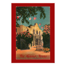 L'invitation vintage d'Alamo le Texas