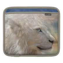 Lion blanc - douille d'iPad du roi de la nature Poches iPad