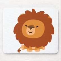 Lion câlin mignon Mousepad de bande dessinée Tapis De Souris