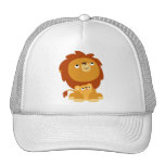 Lion de papa de bande dessinée mignonne et chapeau casquettes