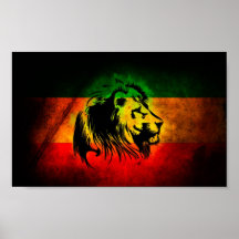 Lion de Rasta Posters