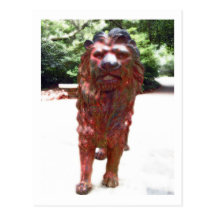 Lion en bronze cartes postales