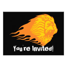 Lion flamboyant #1 carton d'invitation