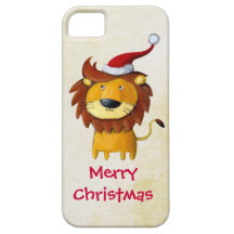 Lion mignon de Noël Coque iPhone 5