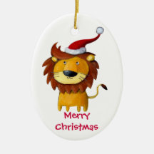 Lion mignon de Noël Ornement De Noël