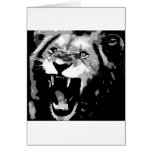 Lion noir et blanc carte