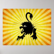 Lion noir ; Lion Affiches