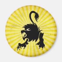 Lion noir ; Lion Aimants