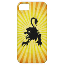 Lion noir ; Lion Coque iPhone 5 Case-Mate