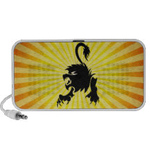 Lion noir ; Lion Haut-parleur De Voyage