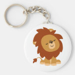 Lion paisible mignon Keychain de bande dessinée porte-clés