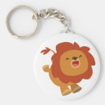 Lion sautant mignon Keychain de bande dessinée porte-clés