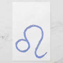 Lion. Signe astrologique de zodiaque. Bleu Prospectus