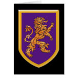 Lion sur le pourpre carte de vœux