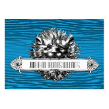 Lion vintage et cartes de visite de la meilleure q carte de visite