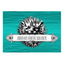 Lion vintage et cartes de visite de la meilleure q modèle de carte de visite