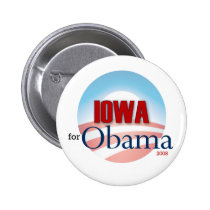 L'Iowa pour Obama badges publicitaires