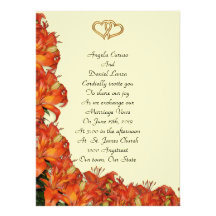 Lis d'orange de faire-part de mariage