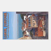 Lisbonne - bateau sur le Tejo Stickers Rectangulaires