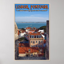 Lisbonne - bateau sur le Tejo Poster