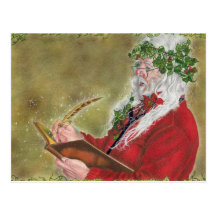 Liste de Noël du père noël Cartes Postales