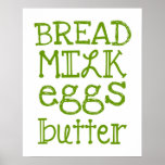 Liste d'épicerie posters