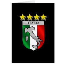 l'Italie 4 cadeaux du football de champions du mon Cartes De Vœux