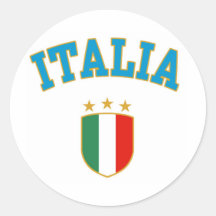 L'Italie Autocollant Rond