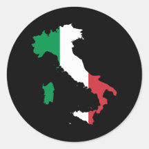 L'Italie Autocollants Ronds