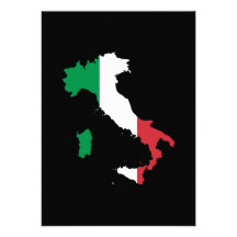 L'Italie dans des couleurs de drapeau Cartons D'invitation