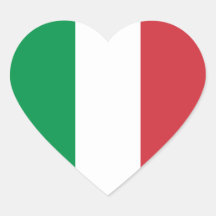 L'Italie/drapeau italien de coeur Adhésifs