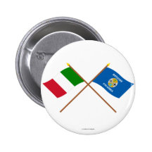 L'Italie et les drapeaux croisés par Calabre Badge