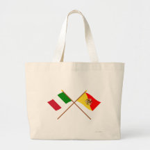 L'Italie et les drapeaux croisés par Sicilia Sacs
