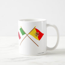 L'Italie et les drapeaux croisés par Sicilia Tasses
