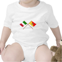 L'Italie et les drapeaux croisés par Sicilia T-shirts