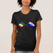 L'Italie et les drapeaux croisés par Trentin-Haut- T-shirts