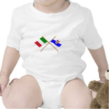 L'Italie et les drapeaux croisés par Trentin-Haut- T-shirt