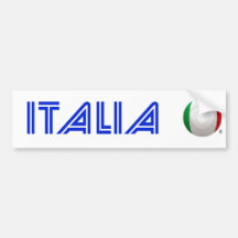 L'Italie - le football de Squadra Azzurra Adhésif Pour Voiture
