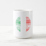 L'Italie sur la tasse blanche de cercle