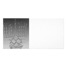 Lite les bougies de Chanukah Carte Avec Photo