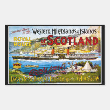 L'itinéraire royal de l'été de l'Ecosse voyage le  Autocollant Rectangulaire