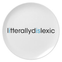 littéralement dyslexique assiettes