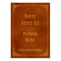 livre ancien modèle de carte de visite