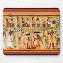 Livre égyptien antique des morts tapis de souris