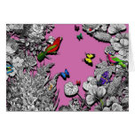 Livre vintage de popup de rose rose cartes