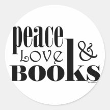 Livres d'amour de paix adhésif