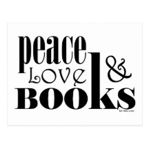 Livres d'amour de paix carte postale