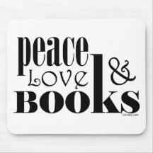 Livres d'amour de paix tapis de souris