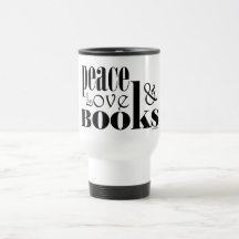 Livres d'amour de paix tasse à café