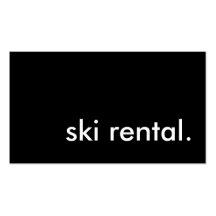 location de ski cartes de visite personnelles